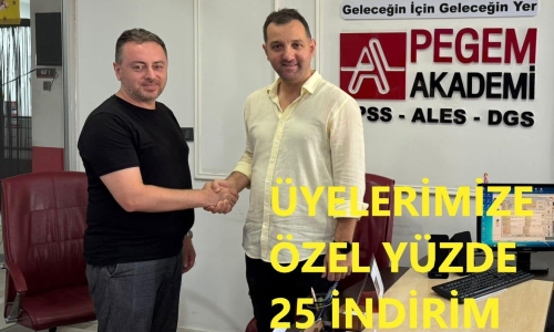 PEGEM AKADEMİDEN ÜYELERİMİZE ÖZEL YÜZDE 25 İNDİRİM