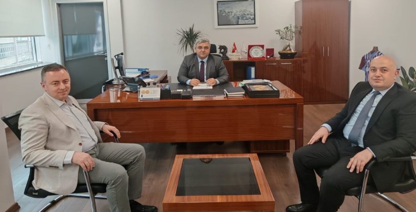 ÖZAĞCI, HALKBANK TRABZON BÖLGE KOORDİNATÖRÜ ŞAHİN'İ ZİYARET ETTİ