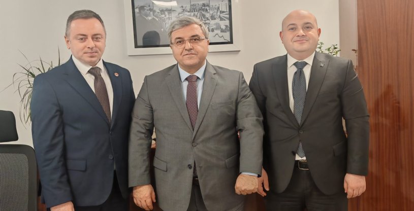 ÖZAĞCI VE AYDEMİR, HALKBANK  BÖLGE KOORDİNATÖRÜ ŞAHİN'İ ZİYARET ETTİ