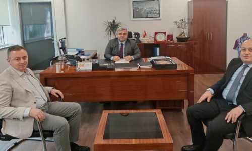 ÖZAĞCI, HALKBANK TRABZON BÖLGE KOORDİNATÖRÜ ŞAHİN'İ ZİYARET ETTİ